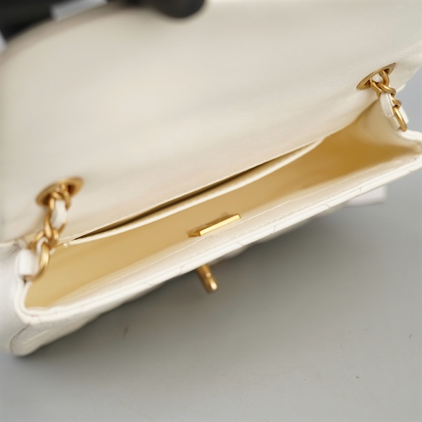 Túi Chanel Classic trắng (KX0N4CP2) sz18 (BQ) KG+