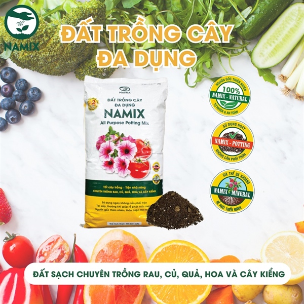 Đất trồng cây Đa Dụng Namix 20dm3 (chuyên Hoa - Kiểng, Rau, Củ, Quả)