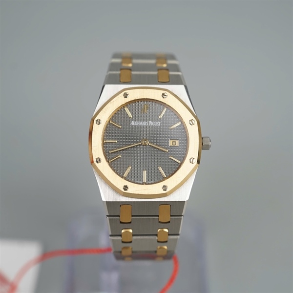 Đồng hồ Audemars Piguet bạc mặt viền vàng (No5628) sz32 (HC) KG+
