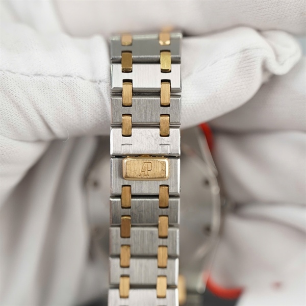 Đồng hồ Audemars Piguet bạc mặt viền vàng (No5628) sz32 (HC) KG+