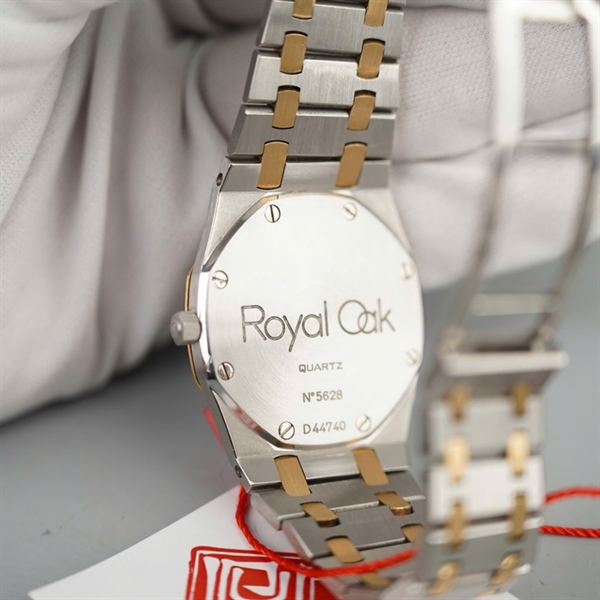 Đồng hồ Audemars Piguet bạc mặt viền vàng (No5628) sz32 (HC) KG+