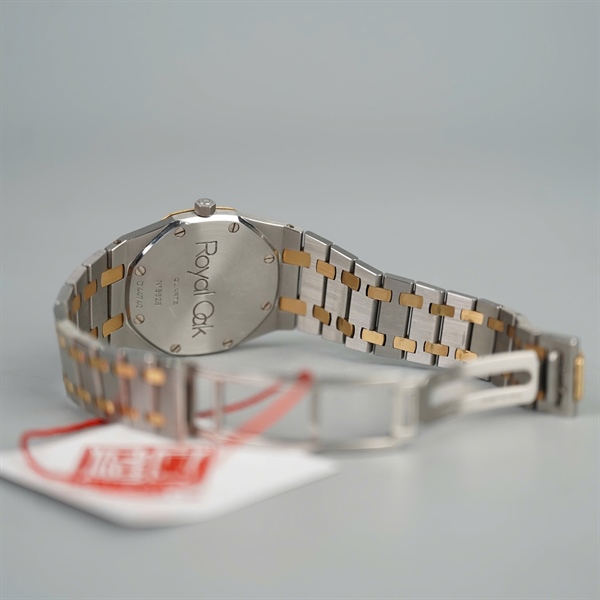 Đồng hồ Audemars Piguet bạc mặt viền vàng (No5628) sz32 (HC) KG+