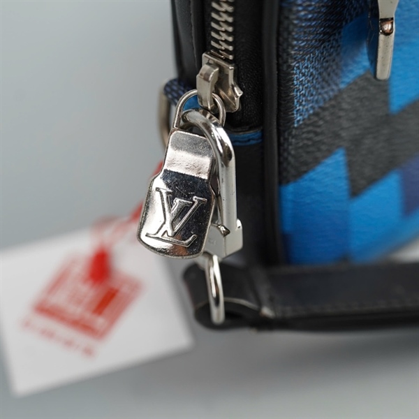 Túi LV Clutch ô vuông xanh sz22 KG+