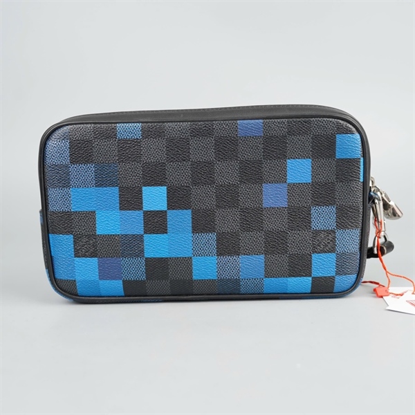 Túi LV Clutch ô vuông xanh sz22 KG+