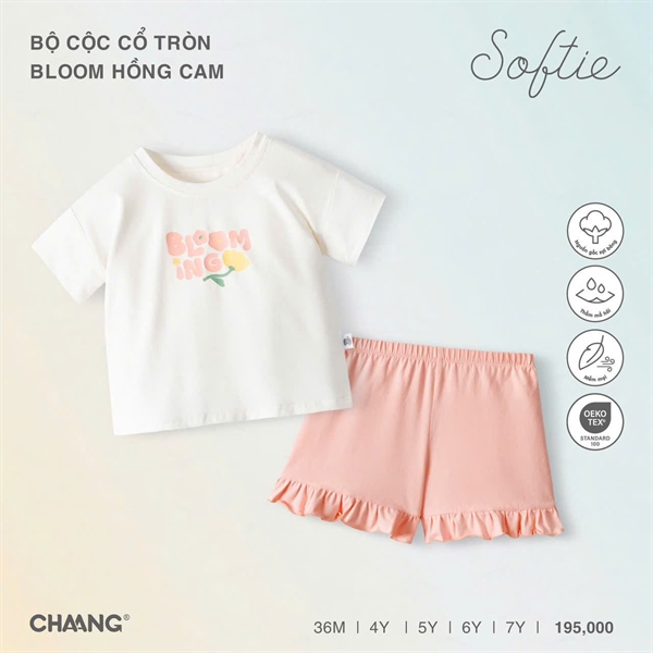 Chaang Bộ ngắn BG Bloom - hồng cam