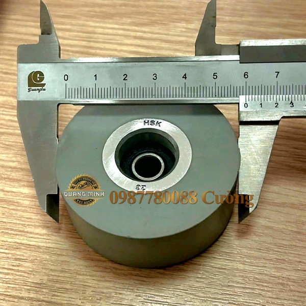 Bánh xe tì phôi (lõi sắt bọc cao su) 60*8*23mm