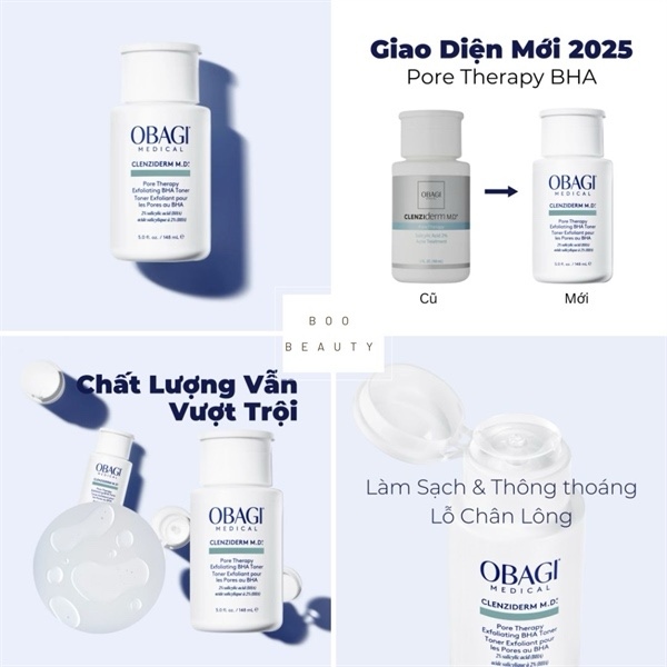 Toner Obagi Medical clenziderm m.d.pore therapy exfoliating bha 148ml