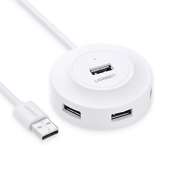Bộ chia cổng USB 2.0 ra 4 cổng USB 2.0, màu trắng Ugreen ( 20270)