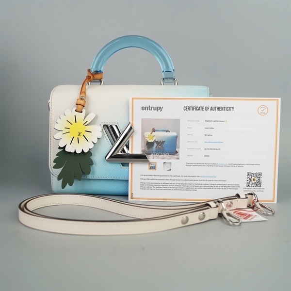 Túi LV Twist handle xanh omber kèm gương + charm sz23 (BMC)+