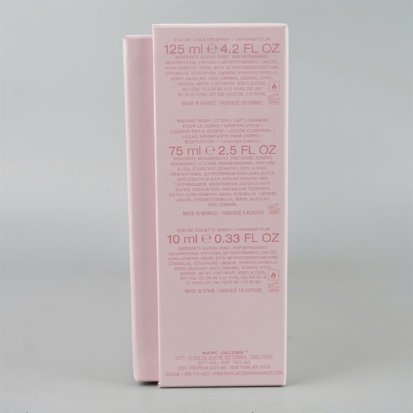 Set nước hoa Marc Jacobs 125ml & Lotion 75ml (No seal) (HC) KG+
