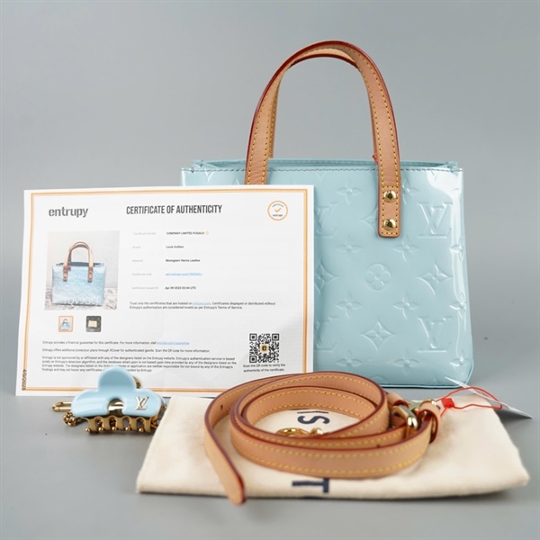 Túi LV Handle hoa xanh kèm charm sz21 (HC)+