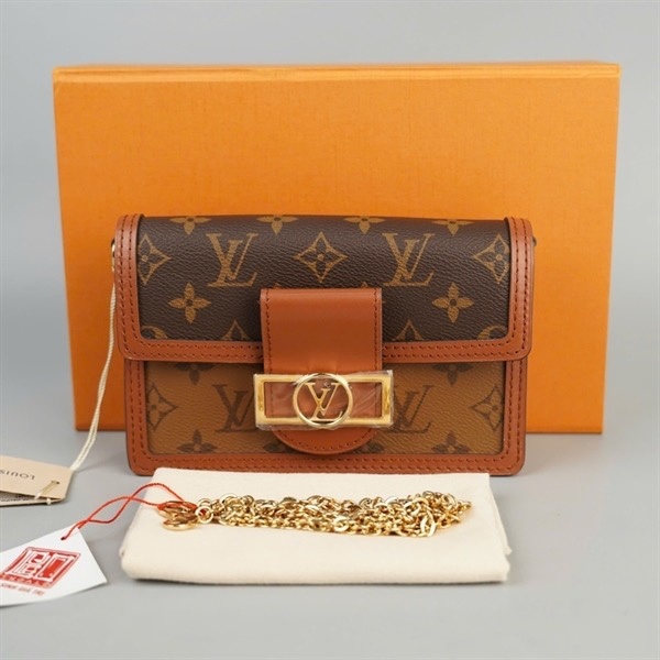 Túi LV Dauphine hoa nâu sz18 (A-T) KG+