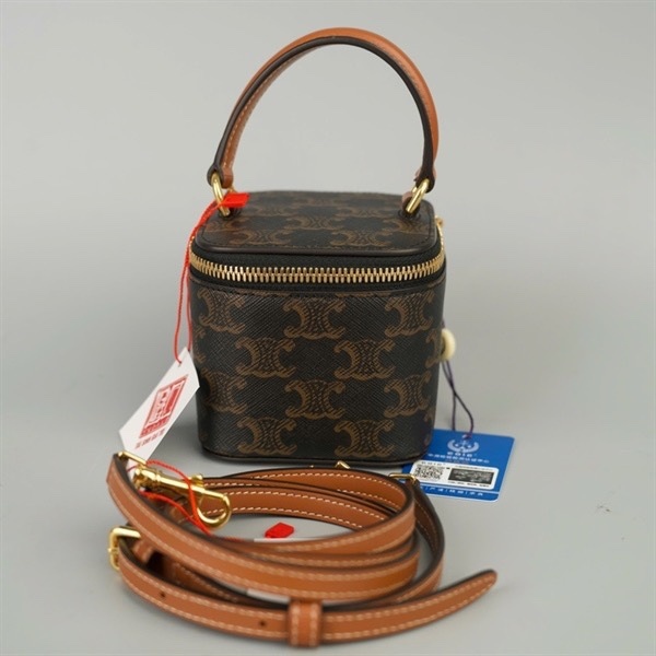 Túi Celine Vanity nâu sz10 kèm tag xanh (A-T) KG+