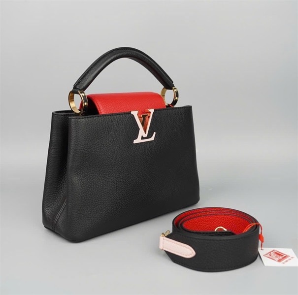 Túi LV Capu đen nắp đỏ (FX5200) sz26 +