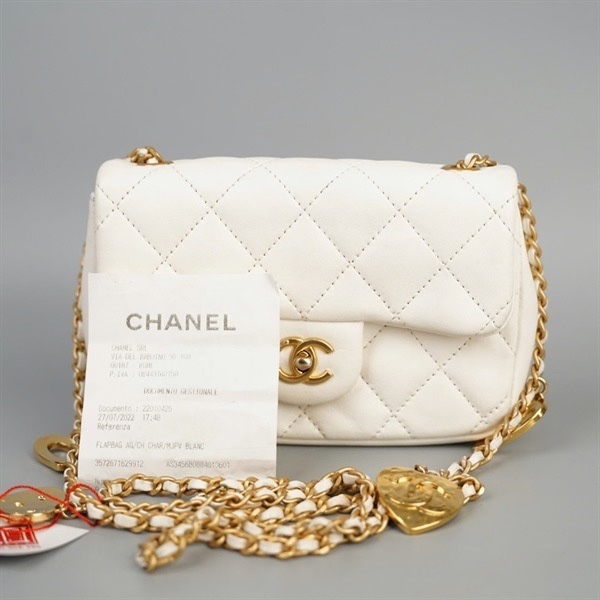 Túi Chanel Classic trắng (KX0N4CP2) sz18 (BQ) KG+