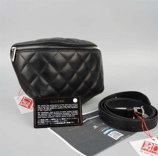 Túi Chanel Bumbag đen (31824391) sz16 KG+