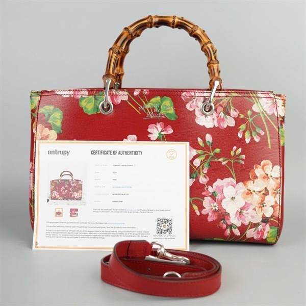 Túi GG Bamboo đỏ họa tiết sz34 (BMC) +