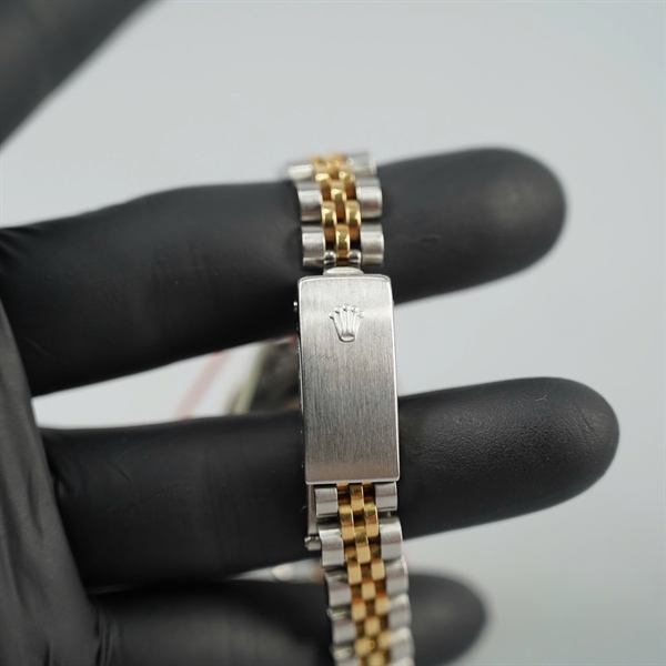 Đồng hồ Rolex bạc viền đính đá (62523) kim độ sz28 (HC) KG+