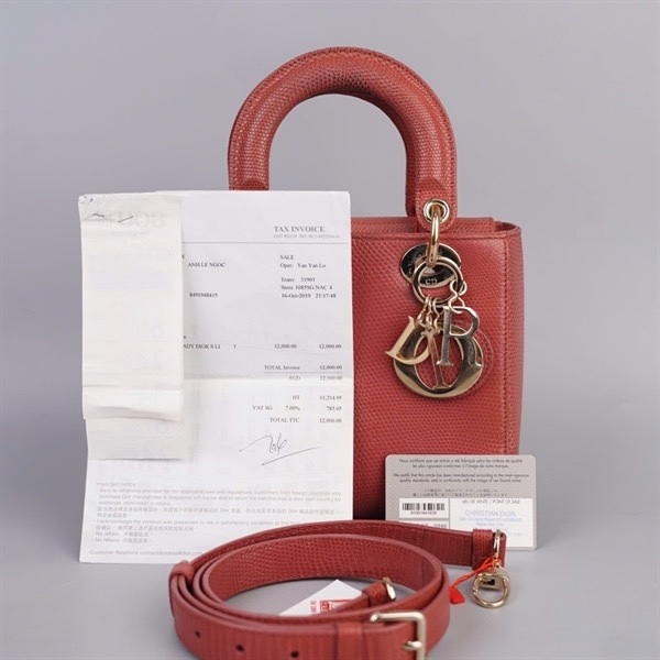 Túi Dior Lady hồng đất szS (A-T) KG+