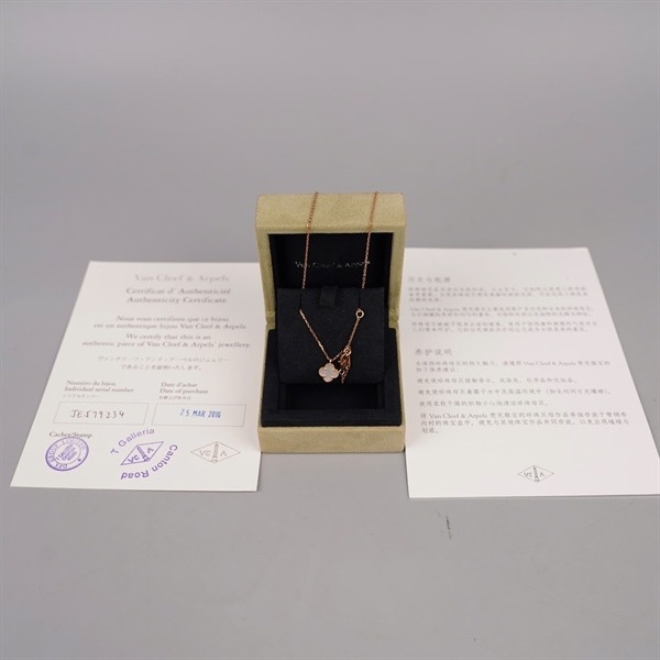 Dây chuyền Van Cleef hoa trắng JE579234 (HC)+