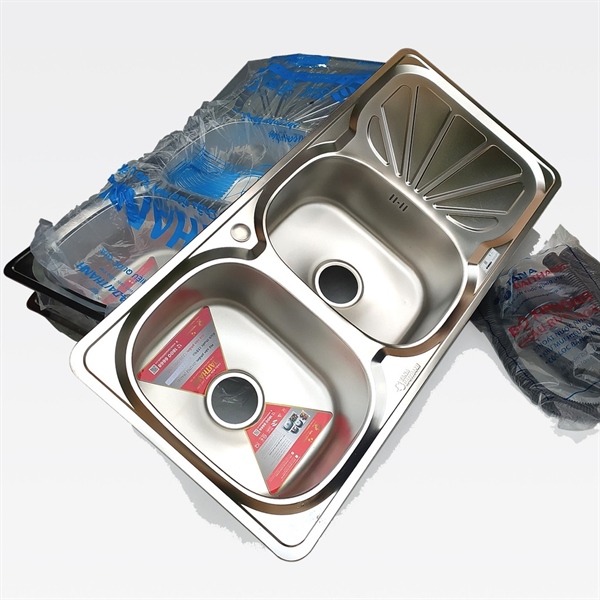 Chậu chén Đại Thành RA03 2 hộc có bàn (I)