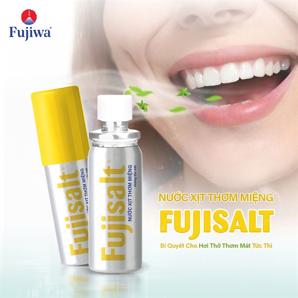 Chai nước xịt thơm miệng hương the mát Fujisalt 14ml (12 chai/hộp)