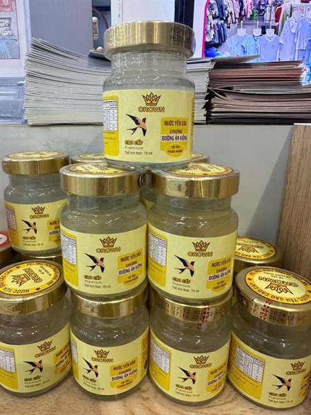 Nước yến sào Crow chưng đường ăn kiêng 70ml