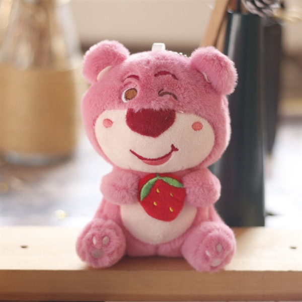 Móc Khoá, Móc Treo Balo Gấu Bông Lotso Ôm Dâu 15cm
