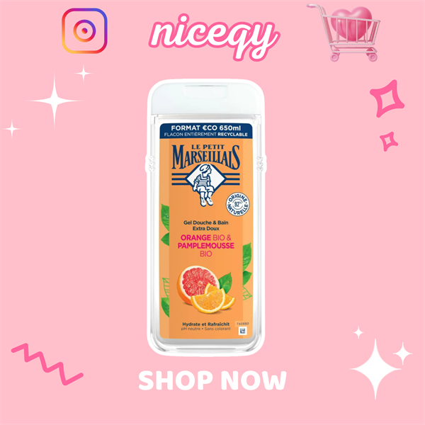 Sữa tắm le petit marseillais chanh hữu cơ Bưởi cam 650ml (chai màu cam)