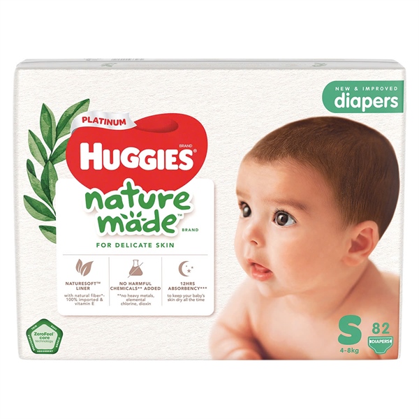 Tã dán Huggies Nature S 82 Miếng