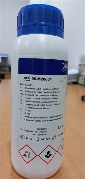 Dung dịch Schif reagent Hotchkiss McManus Quy cách: 500ml/Chai Hãng sx: Bio-Optica/Ý