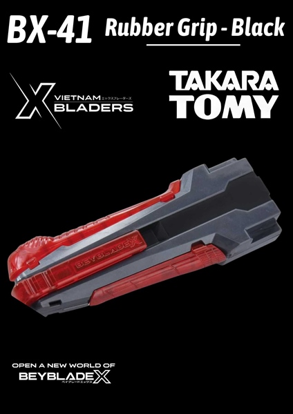 [Beyblade X – Takara Tomy] Tay cầm con quay BX-41. Tay cầm phiên bản đen. Phụ kiện Beyblade.