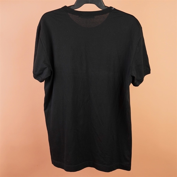 Áo thun D&G đen cổ tròn in logo giữa +