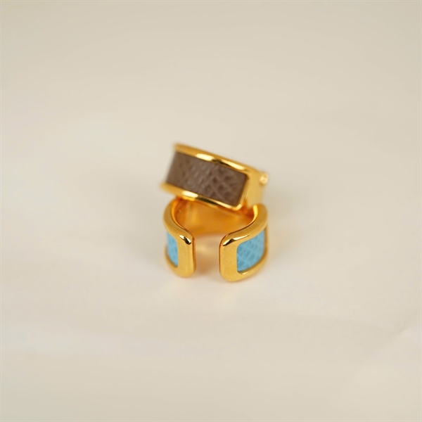 Bông tai Hermes 2 màu xanh xám +