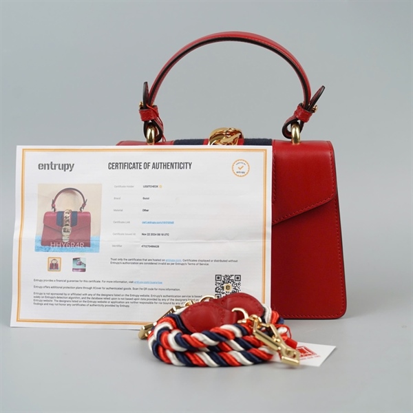 Túi GG Sylvie đỏ (470270-436-486628) sz20 KG+