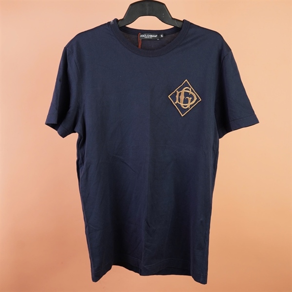 Áo thun D&G xanh đậm logo vàng +