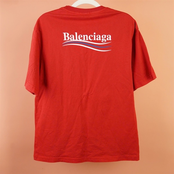 Áo thun Balenciaga đỏ cổ tròn +