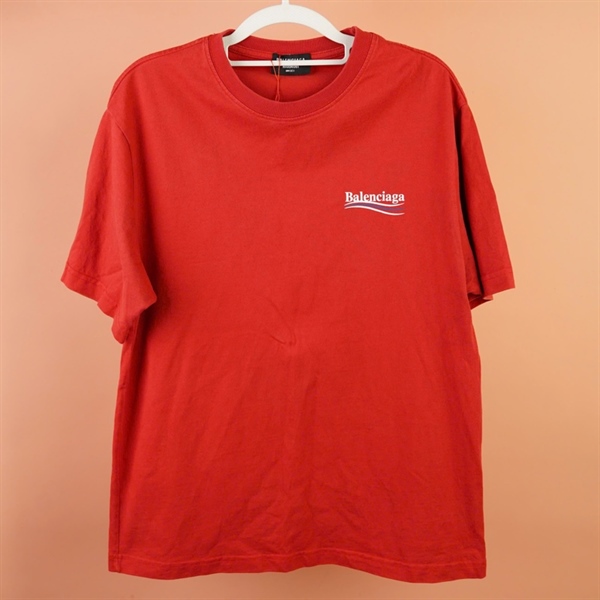 Áo thun Balenciaga đỏ cổ tròn +