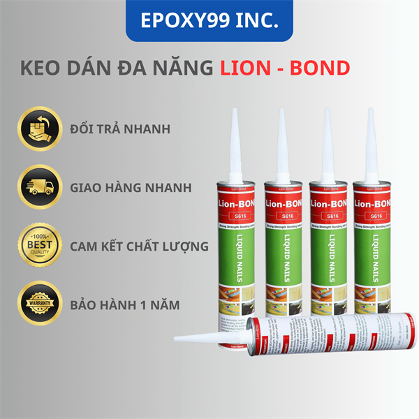 KEO DÁN ĐA NĂNG LION-BOND CHUYÊN DỤNG TRONG XÂY DỰNG 300ML