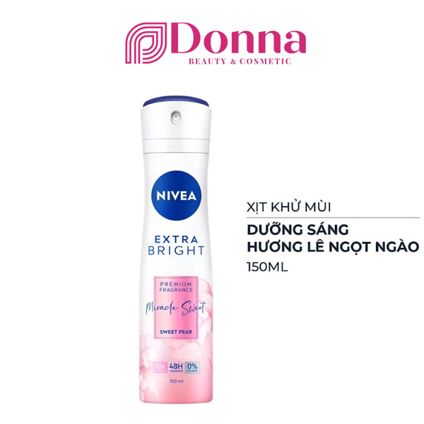 Xịt Khử Mùi Sáng Mịn & Mờ Thâm Nivea Anti-Perspirant 150ml
