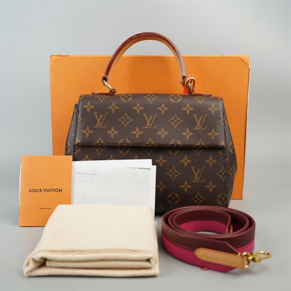 Túi LV Cluny hoa nâu kèm lót form (SA0189) sz25 KG+