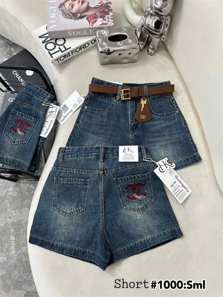 Quần sooc bò chữ x túi 1000