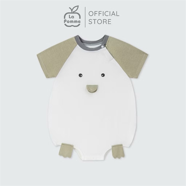 LaPomme Body cộc tay Bạn Cánh cụt - Xanh