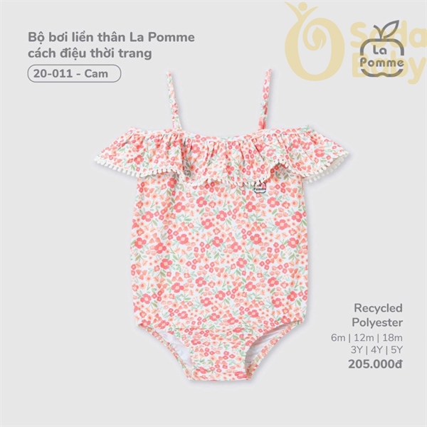 LaPomme Bộ bơi liền thân cách điệu thời trang - Cam