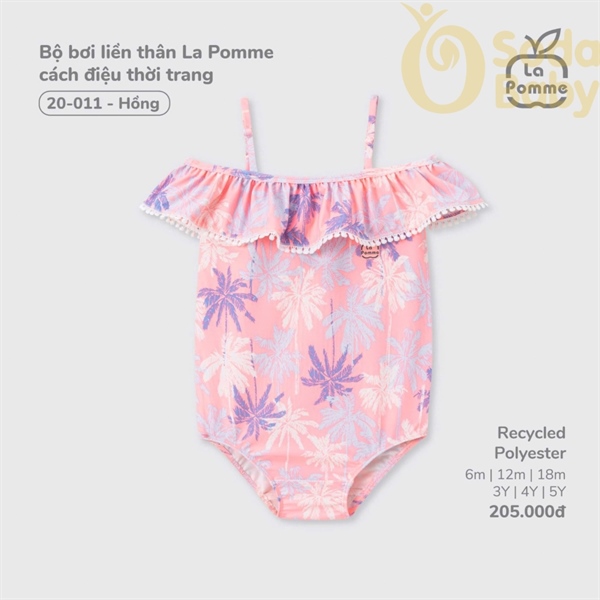 LaPomme Bộ bơi liền thân cách điệu thời trang - Hồng