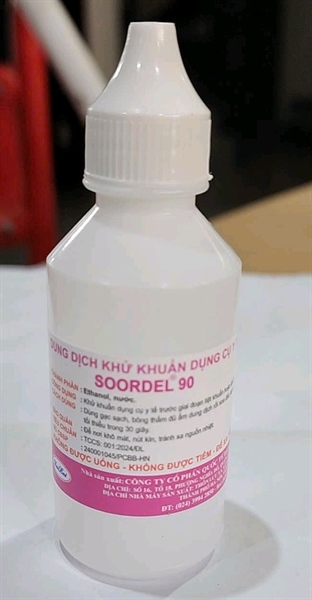 Dung dịch khử khuẩn dụng cụ y tế SOORDEL 90 (50ml) - Đại Lợi