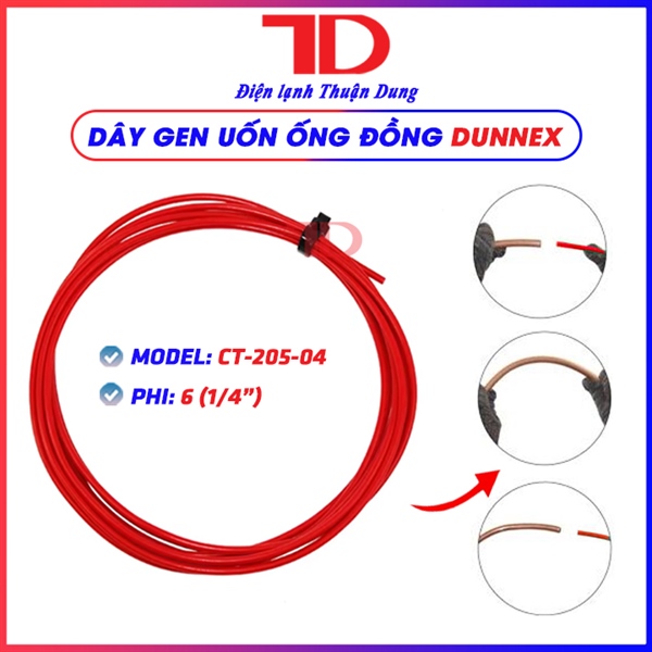 Dây uốn ống đồng DUNNEX, model CT-205-L, 1/4'', Phi 6