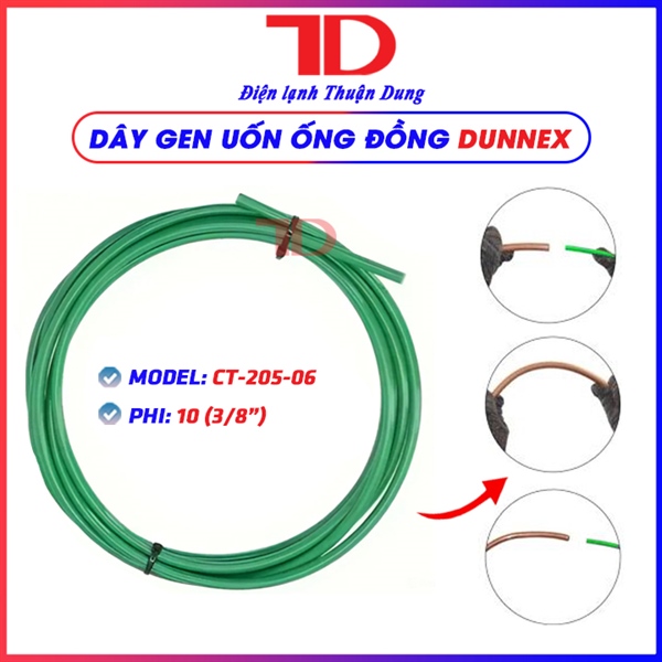 Dây uốn ống đồng DUNNEX, model CT-205-L, 3/8'', Phi 10