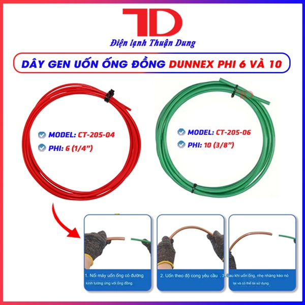 Combo 2 Dây uốn ống đồng DUNNEX, model CT-205-L, 1/4'' VÀ 3/8'', Phi 6 VÀ Phi 10
