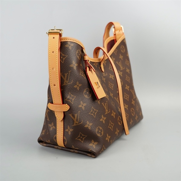 Túi LV Carryall hoa nâu kèm ví sz28 +